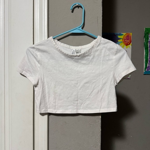 Classic White Cropped T-Shirt - Picture 1 of 1